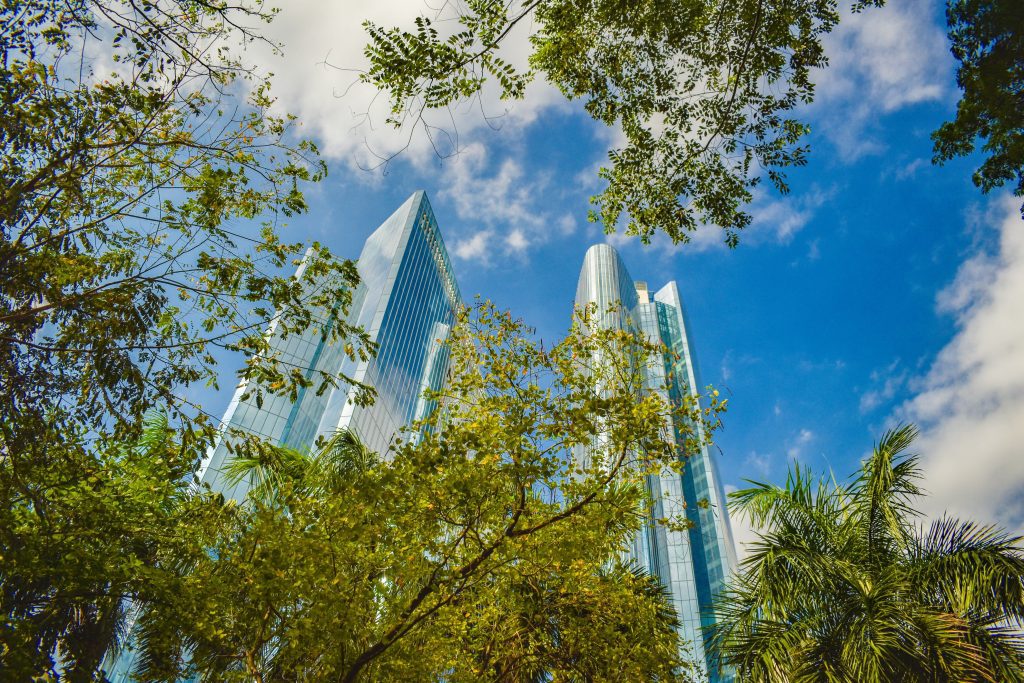 Ayala Triangle Garden Ayala Tower Two in Barangay Bel-Air, one of the most exclusive villages in Metro Manila